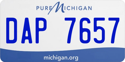 MI license plate DAP7657