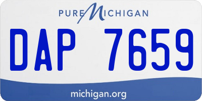 MI license plate DAP7659