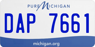 MI license plate DAP7661