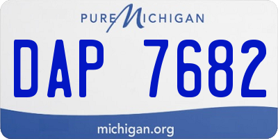 MI license plate DAP7682