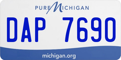 MI license plate DAP7690