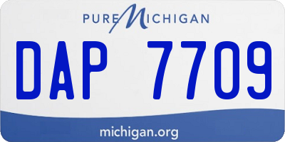 MI license plate DAP7709