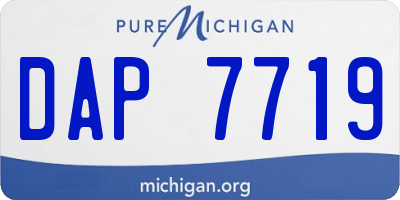 MI license plate DAP7719