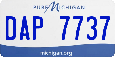 MI license plate DAP7737