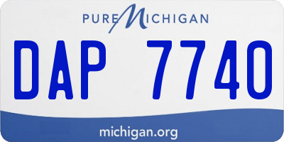 MI license plate DAP7740