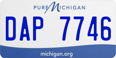 MI license plate DAP7746