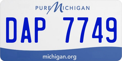 MI license plate DAP7749