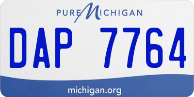 MI license plate DAP7764