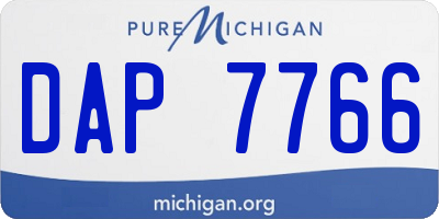 MI license plate DAP7766