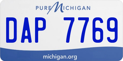 MI license plate DAP7769