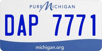 MI license plate DAP7771