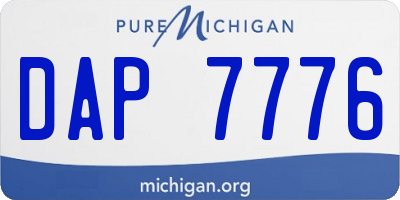 MI license plate DAP7776