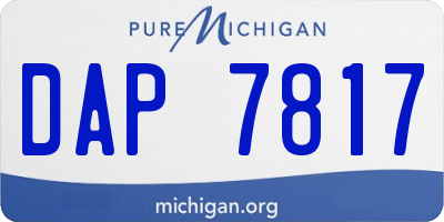 MI license plate DAP7817