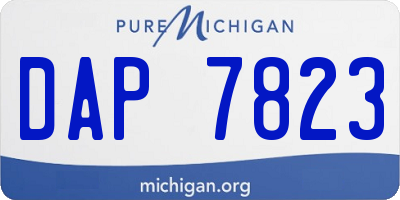 MI license plate DAP7823