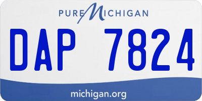 MI license plate DAP7824