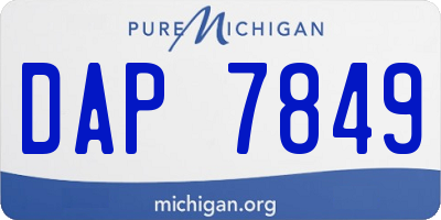 MI license plate DAP7849