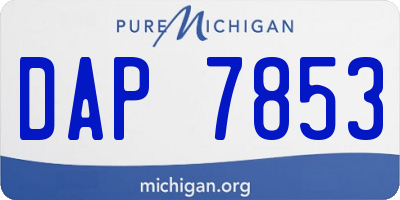 MI license plate DAP7853