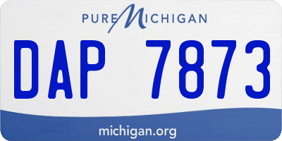 MI license plate DAP7873