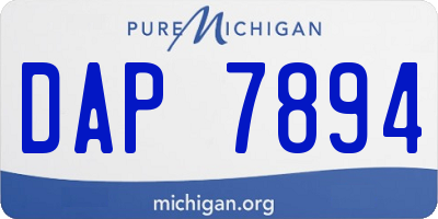 MI license plate DAP7894
