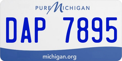 MI license plate DAP7895
