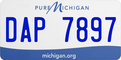 MI license plate DAP7897