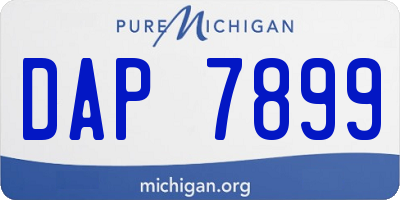 MI license plate DAP7899