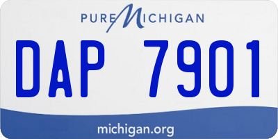 MI license plate DAP7901