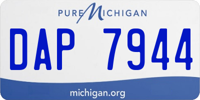 MI license plate DAP7944