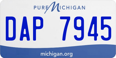 MI license plate DAP7945