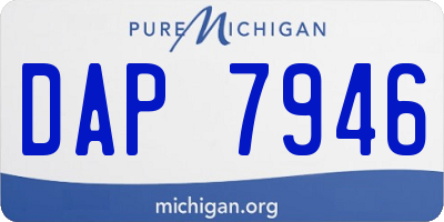 MI license plate DAP7946