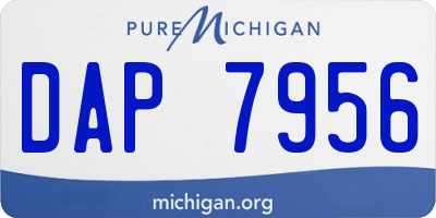 MI license plate DAP7956