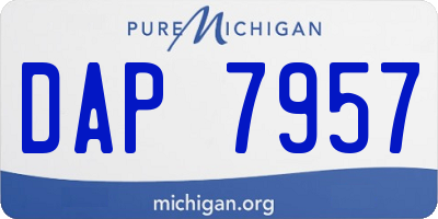 MI license plate DAP7957