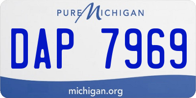 MI license plate DAP7969