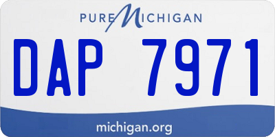 MI license plate DAP7971