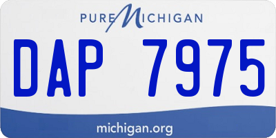 MI license plate DAP7975
