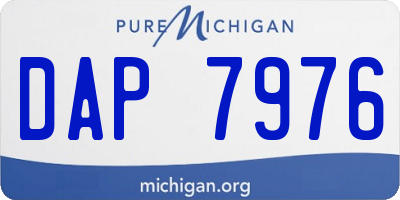 MI license plate DAP7976