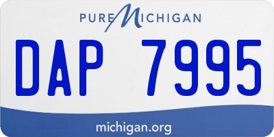 MI license plate DAP7995