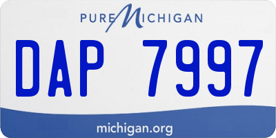 MI license plate DAP7997