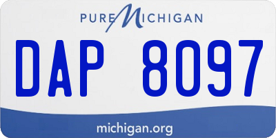 MI license plate DAP8097