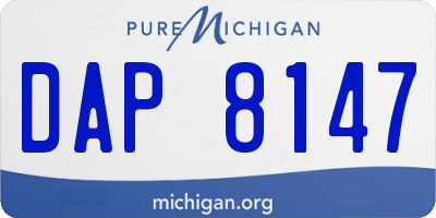 MI license plate DAP8147