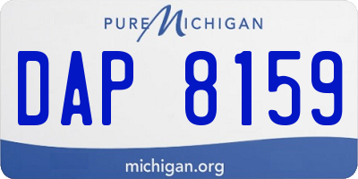 MI license plate DAP8159