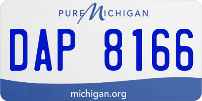 MI license plate DAP8166