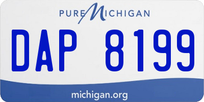 MI license plate DAP8199