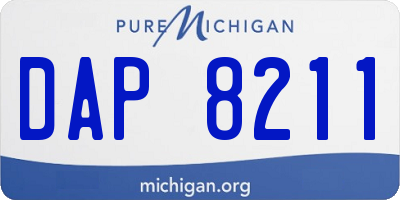 MI license plate DAP8211