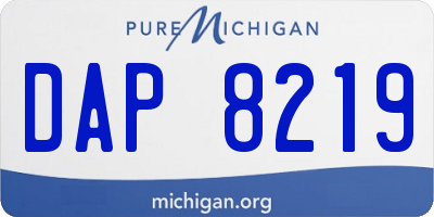 MI license plate DAP8219