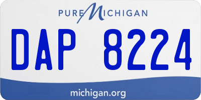 MI license plate DAP8224
