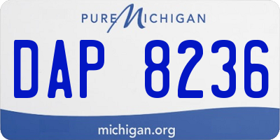 MI license plate DAP8236