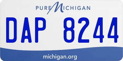 MI license plate DAP8244