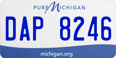 MI license plate DAP8246