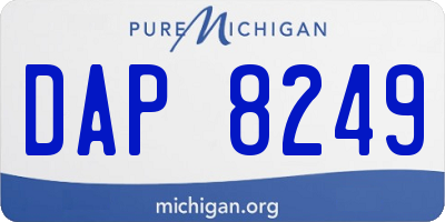 MI license plate DAP8249